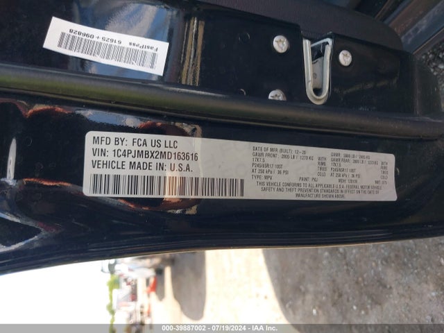 1C4PJMBX2MD163616 Jeep Cherokee Trailhawk 4x4