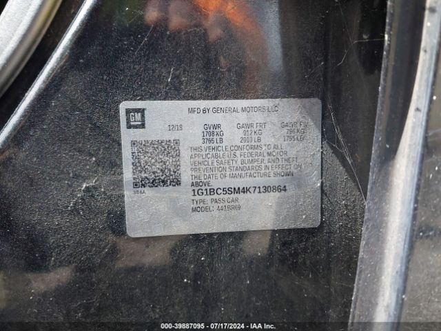 1G1BC5SM4K7130864 Chevrolet CRUZE LS