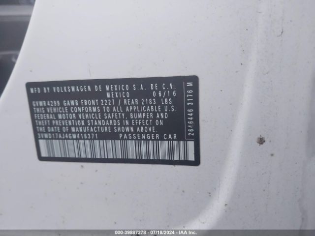 3VWD17AJ4GM418371 Volkswagen Jetta 1.8t Sport