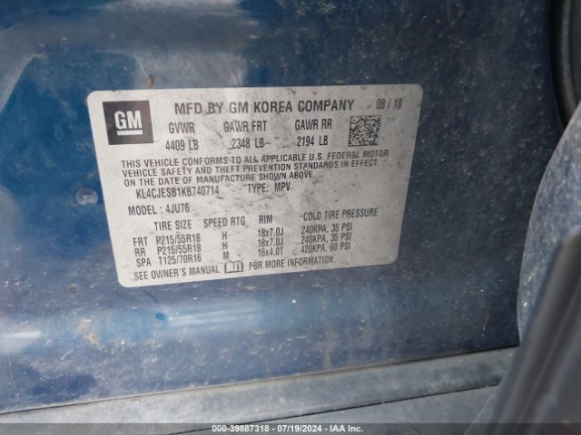 KL4CJESB1KB740714 Buick Encore Awd Preferred