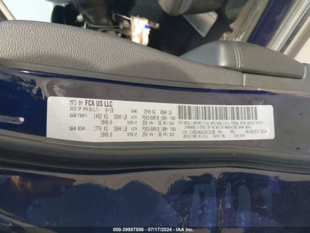 1C4RDHAG4JC413108 Dodge Durango Sxt Rwd