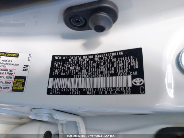 Toyota COROLLA LE 2021 5YFEPMAE6MP204266 Image 9