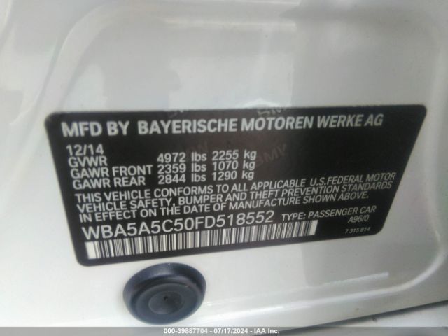 WBA5A5C50FD518552 BMW 528I