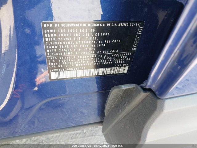 3VVUX7B28RM057093 Volkswagen Taos 1.5t Se