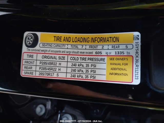 1GYS4CKJ6LR112123 Cadillac Escalade 4wd Premium Luxury
