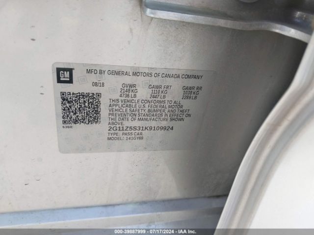 2G11Z5S31K9109924 Chevrolet IMPALA LT