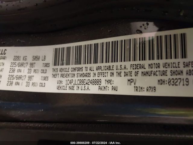 1C4PJLCB9EW248889 Jeep Cherokee Latitude