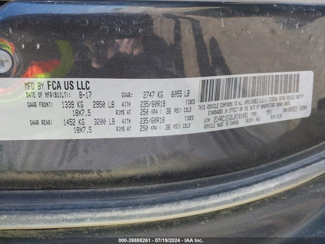 2C4RC1EG9JR101491 Chrysler Pacifica Touring L Plus