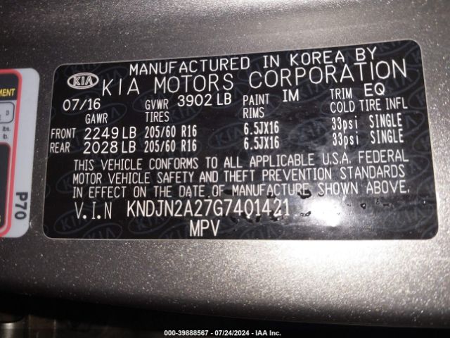 KNDJN2A27G7401421 KIA Soul