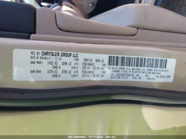 1C4RJFAG2FC691672 Jeep Grand Cherokee Laredo