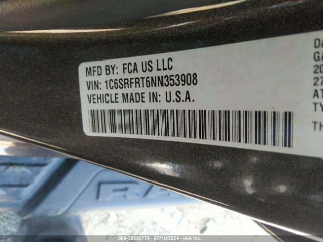 1C6SRFRT6NN353908 RAM 1500 Laramie  4x4 6'4 Box