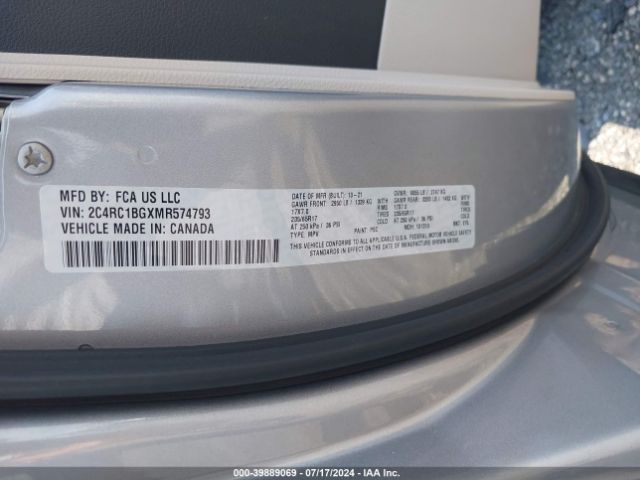 2C4RC1BGXMR574793 Chrysler Pacifica Touring L