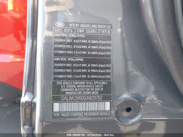 SALAK2V60GA820762 Land Rover LR4