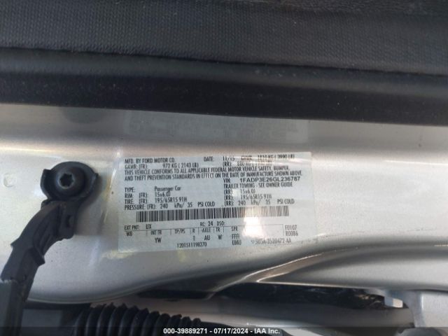 1FADP3E26GL236787 Ford FOCUS S