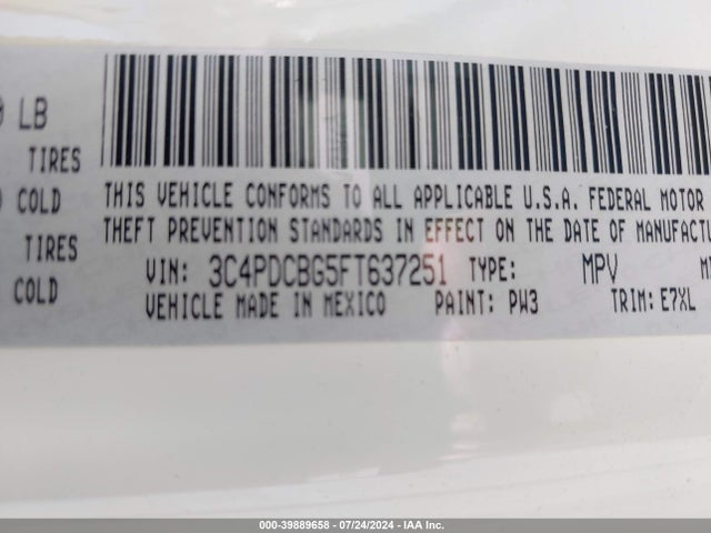 Dodge Journey Sxt 2015 3C4PDCBG5FT637251 Image 9