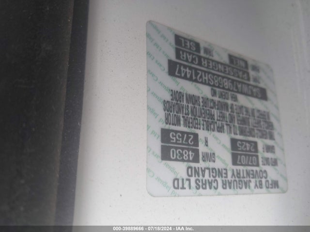 2008 JAGUAR XJ SAJWA79B68SH21447 Photo 8