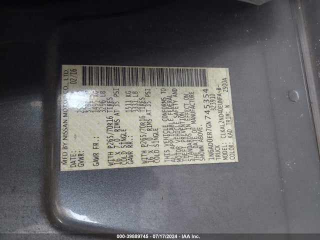 Nissan Frontier Sv 2016 1N6AD0ER7GN745354 Image 9