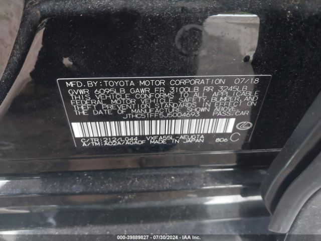 JTHC51FF5J5004693 Lexus Ls 500