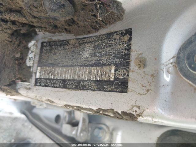 JTDKBRFUXH3573449 Toyota Prius Two