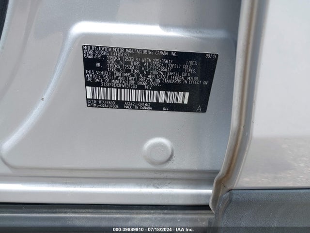 Toyota RAV4 LE 2015 2T3ZFREVXFW137563 Image 9