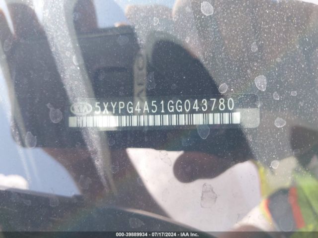 5XYPG4A51GG043780 KIA Sorento 3.3l Lx