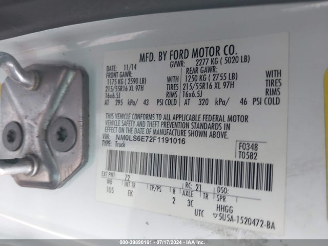 Ford Transit Connect Xl 2015 NM0LS6E72F1191016 Image 9
