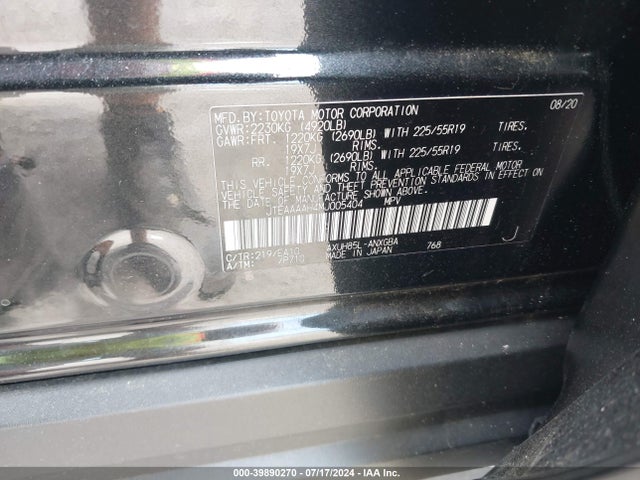 Toyota Venza Xle 2021 JTEAAAAH4MJ005404 Image 9