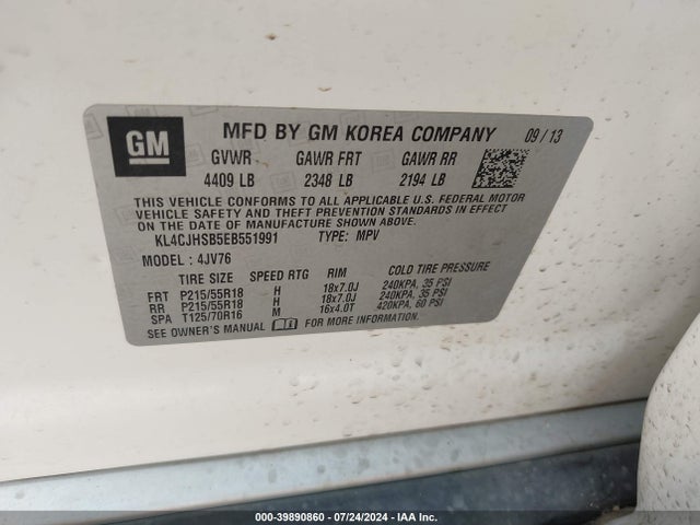 Buick Encore Premium 2014 KL4CJHSB5EB551991 Image 9