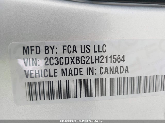 Dodge Charger Sxt Rwd 2020 2C3CDXBG2LH211564 Image 9