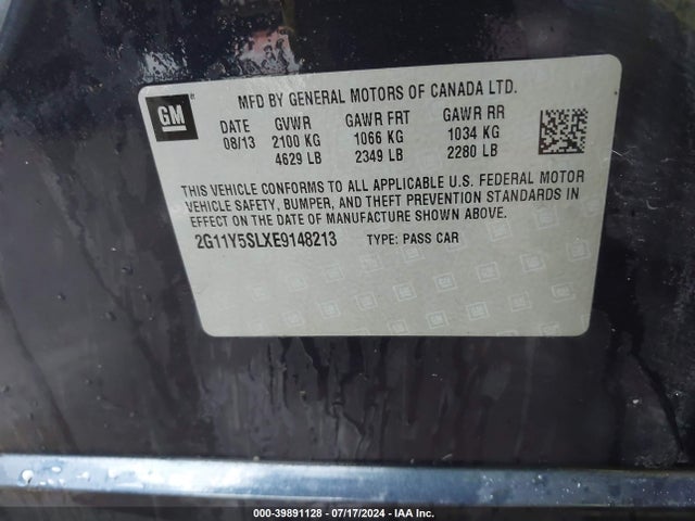 Chevrolet Impala 1ls 2014 2G11Y5SLXE9148213 Image 9