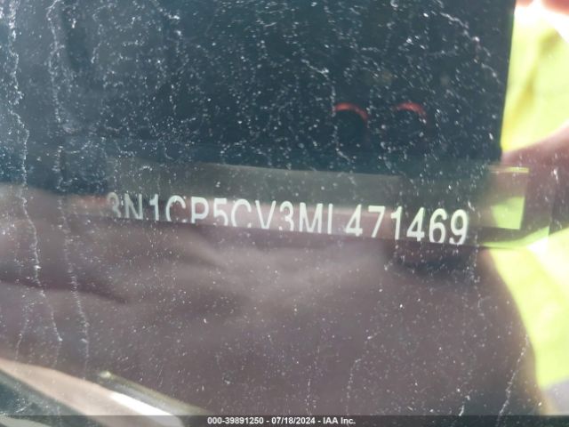 3N1CP5CV3ML471469 Nissan Kicks Sv Xtronic Cvt