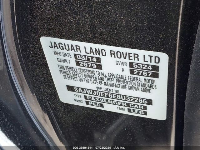 SAJWJ0EF6E8U32266 Jaguar Xf V6 Sc