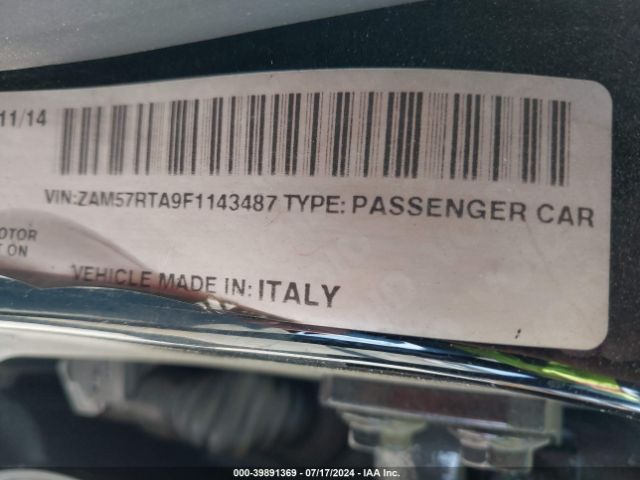 ZAM57RTA9F1143487 Maserati Ghibli S Q4