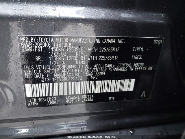 Toyota RAV4 LE 2024 2T3F1RFV6RC425473 Image 9