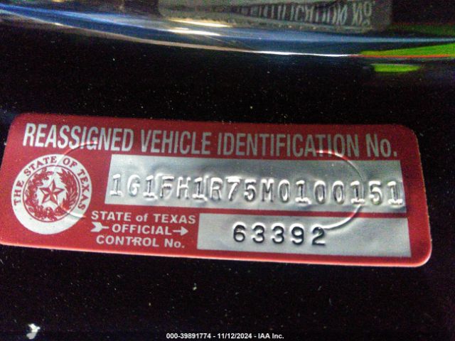 1G1FH1R75M0100151 Chevrolet Camaro Rwd  2ss