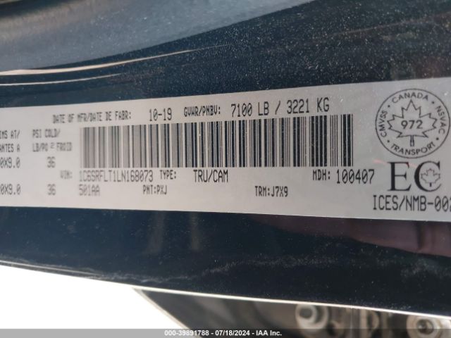 1C6SRFLT1LN168073 RAM 1500 Rebel