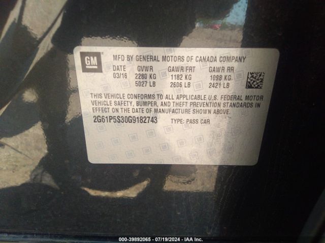 2G61P5S30G9182743 Cadillac Xts Premium Collection