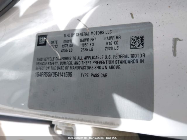 1G4PR5SK0E4141596 Buick Verano Convenience Group