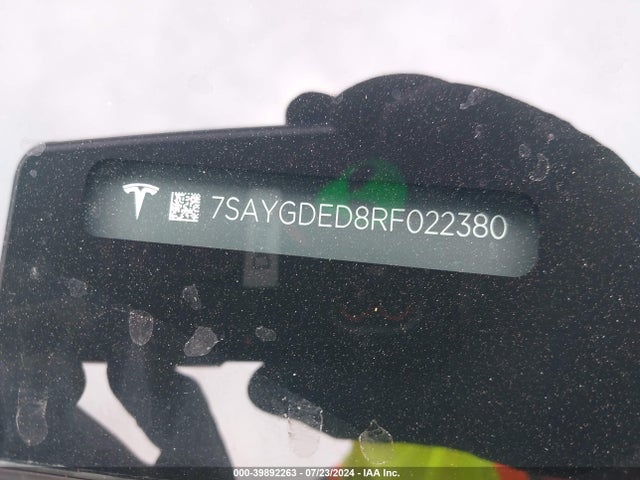 2024 TESLA MODEL Y 7SAYGDED8RF022380 Photo 8