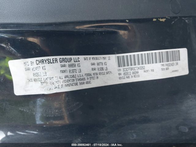 2012 FIAT 500 3C3CFFBR3CT343262 Photo 8