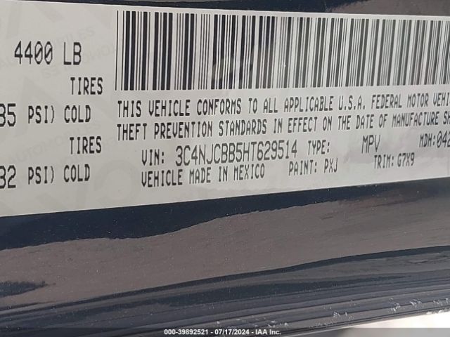 3C4NJCBB5HT629514 Jeep New Compass Latitude Fwd