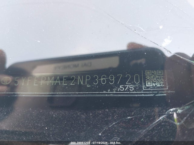 Toyota COROLLA LE 2022 5YFEPMAE2NP369720 Image 9