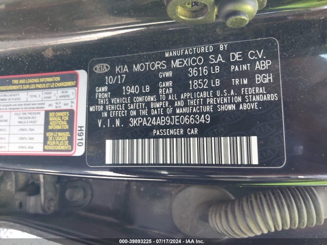 KIA RIO LX 2018 3KPA24AB9JE066349 Image 9