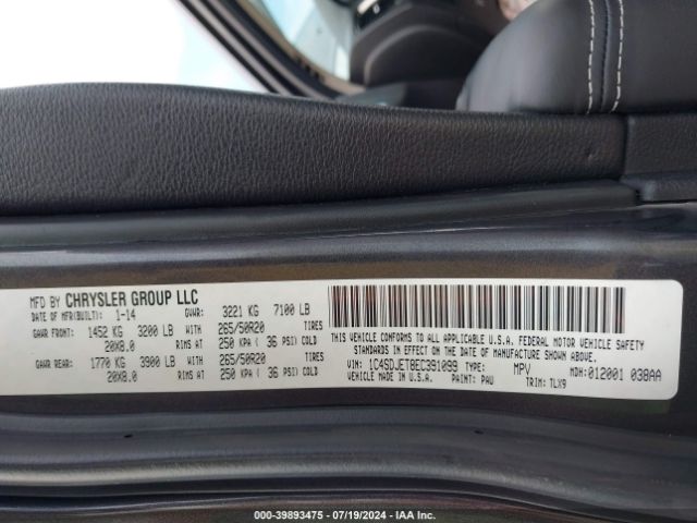 1C4SDJET8EC391099 Dodge Durango Citadel
