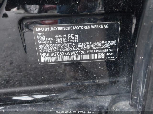 WBAJA7C5XKWW09126 BMW 530i Xdrive