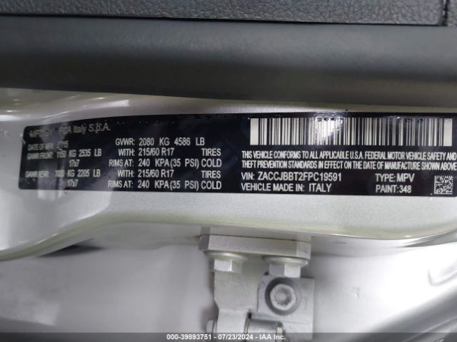 ZACCJBBT2FPC19591 Jeep Renegade Latitude
