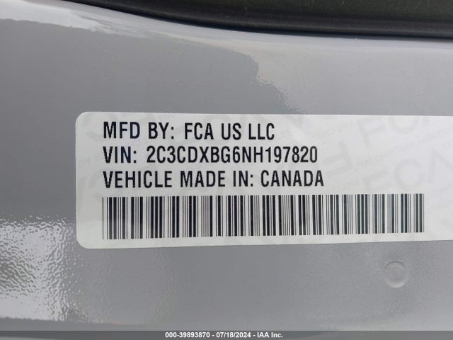 Dodge Charger Sxt Rwd 2022 2C3CDXBG6NH197820 Image 9