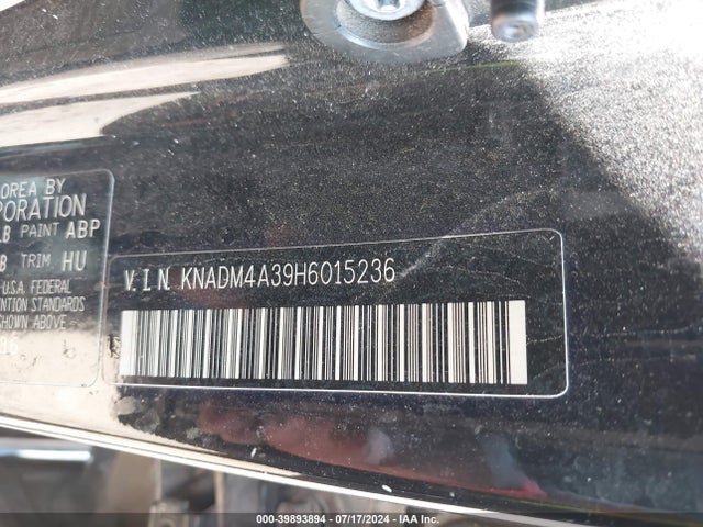 KNADM4A39H6015236 KIA RIO LX