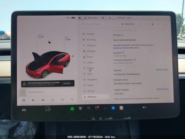 5YJ3E1EA0MF996395 Tesla Model 3 Standard Range Plus Rear-wheel Drive