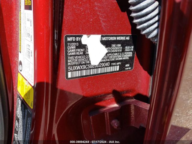 5UXWX9C58E0D29040 BMW X3 Xdrive28i